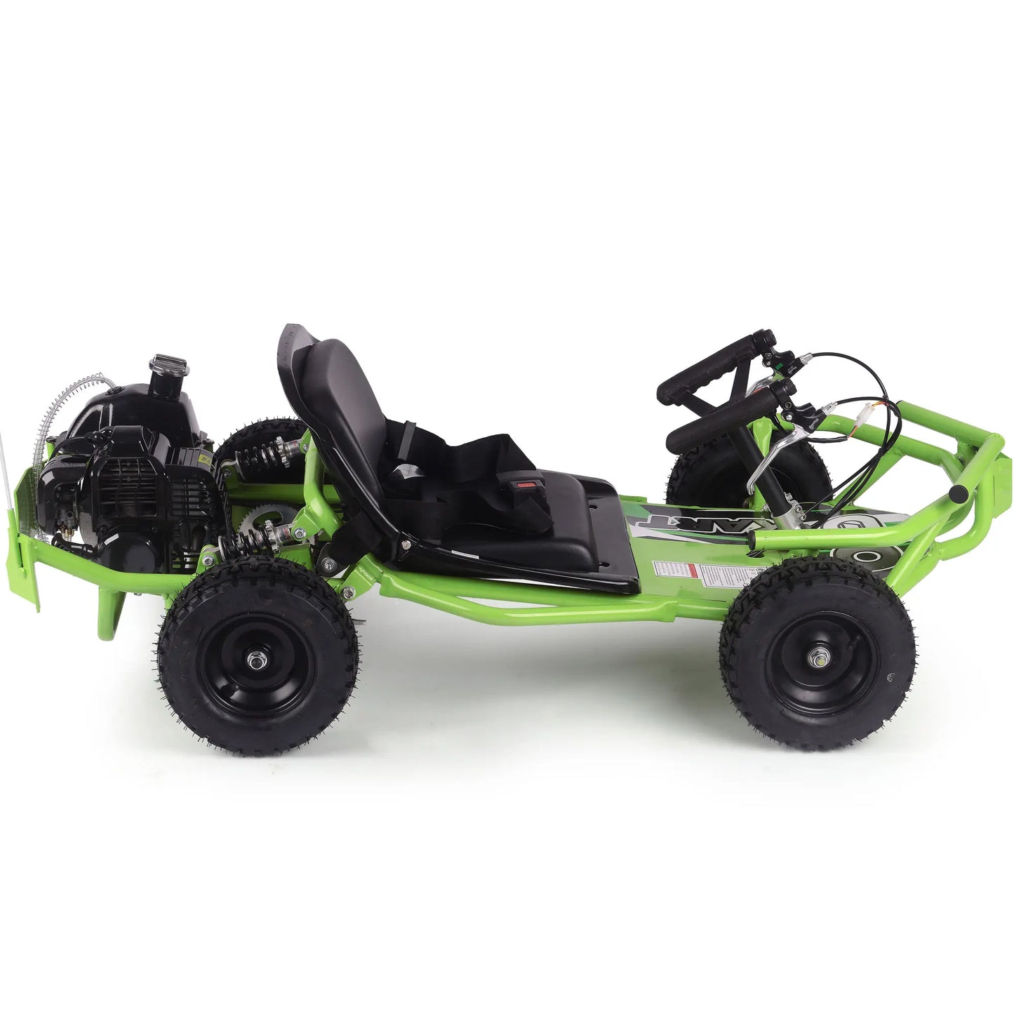 MotoTec Sandman 52cc Kids Gas Go Kart – Green | Powerful Off-Road
