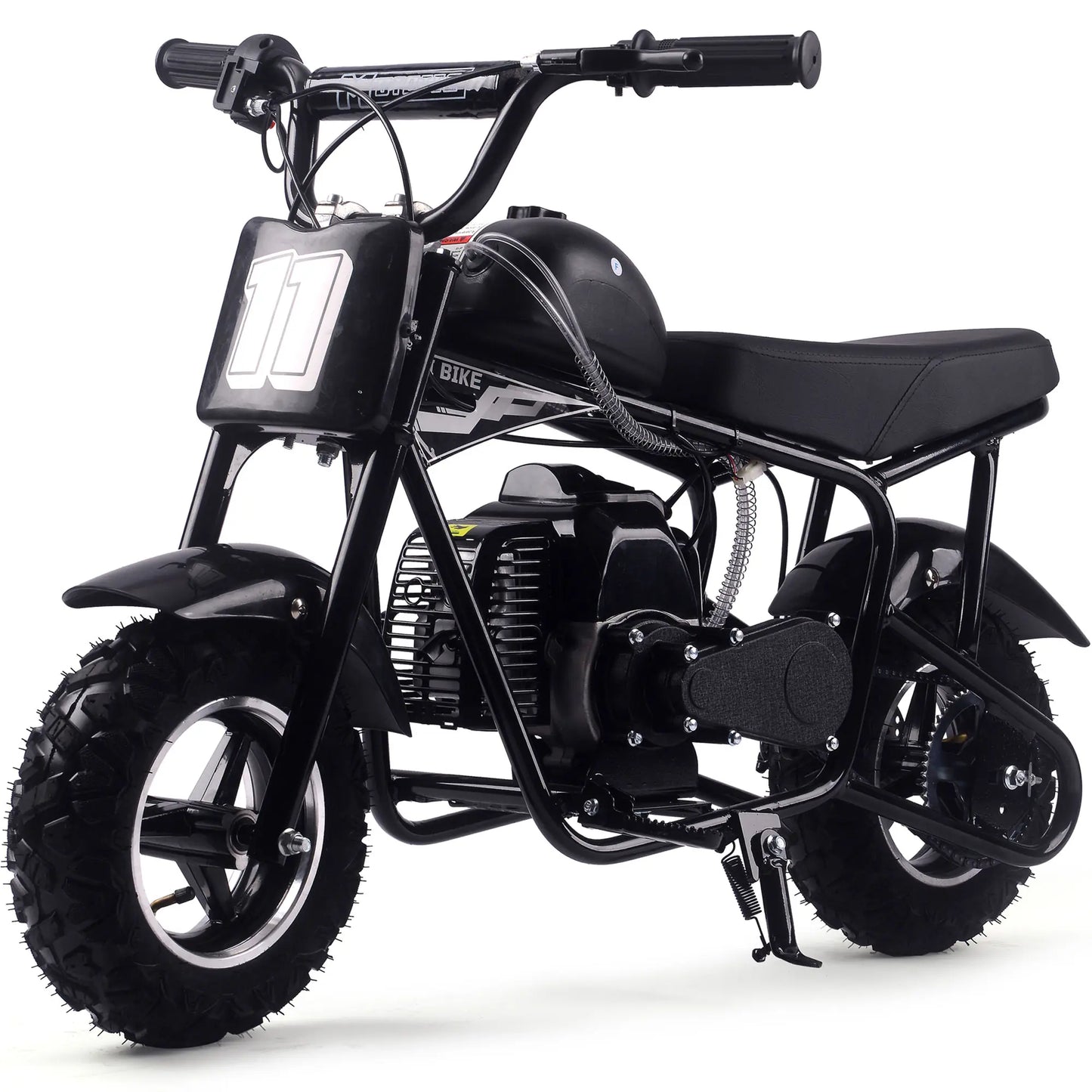 MotoTec Urchin 49cc 2-Stroke Kids Gas Mini Bike - Black | Powerful Fun for Young Riders