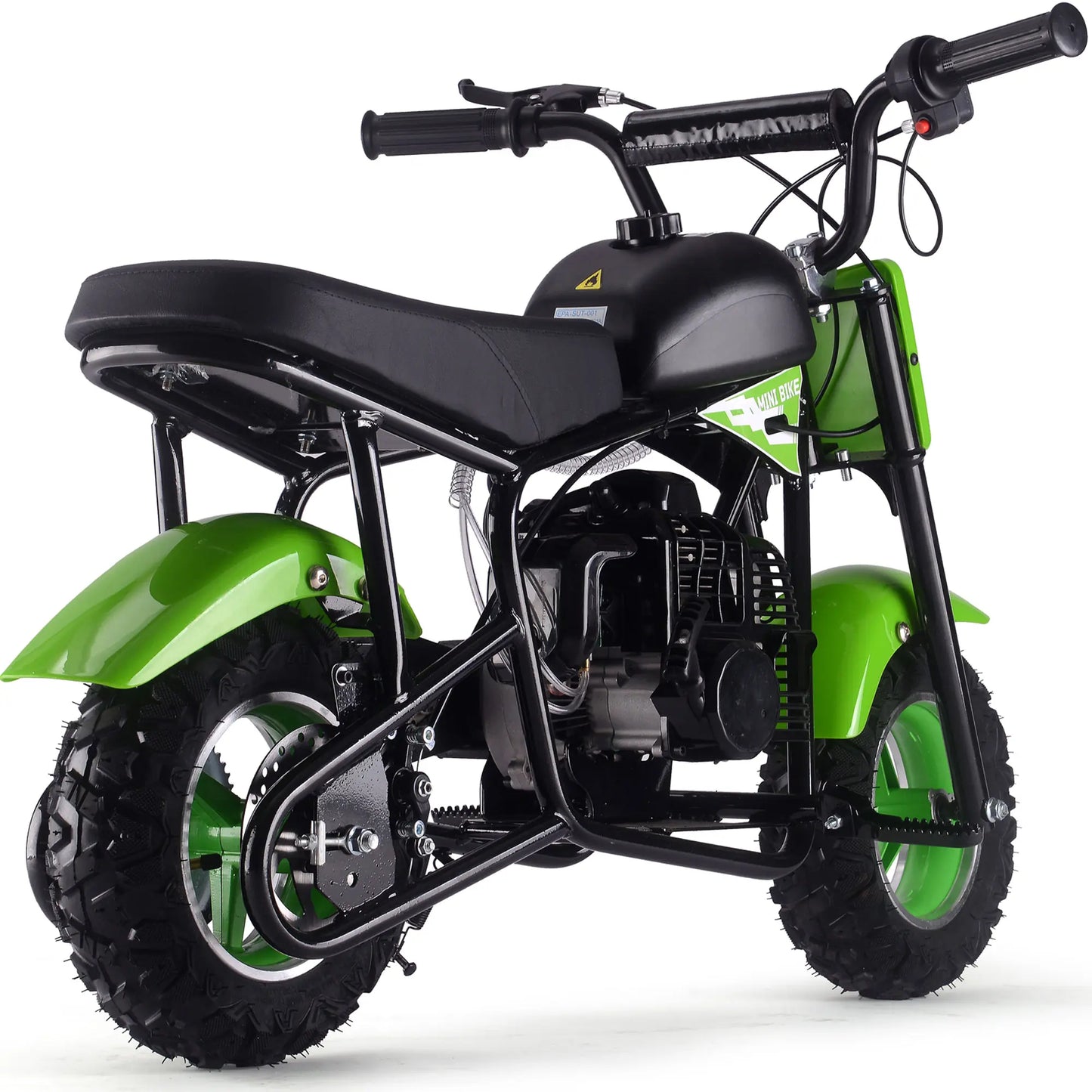 MotoTec Urchin 49cc 2-Stroke Kids Gas Mini Bike - Green | High-Performance Fun for Young Riders