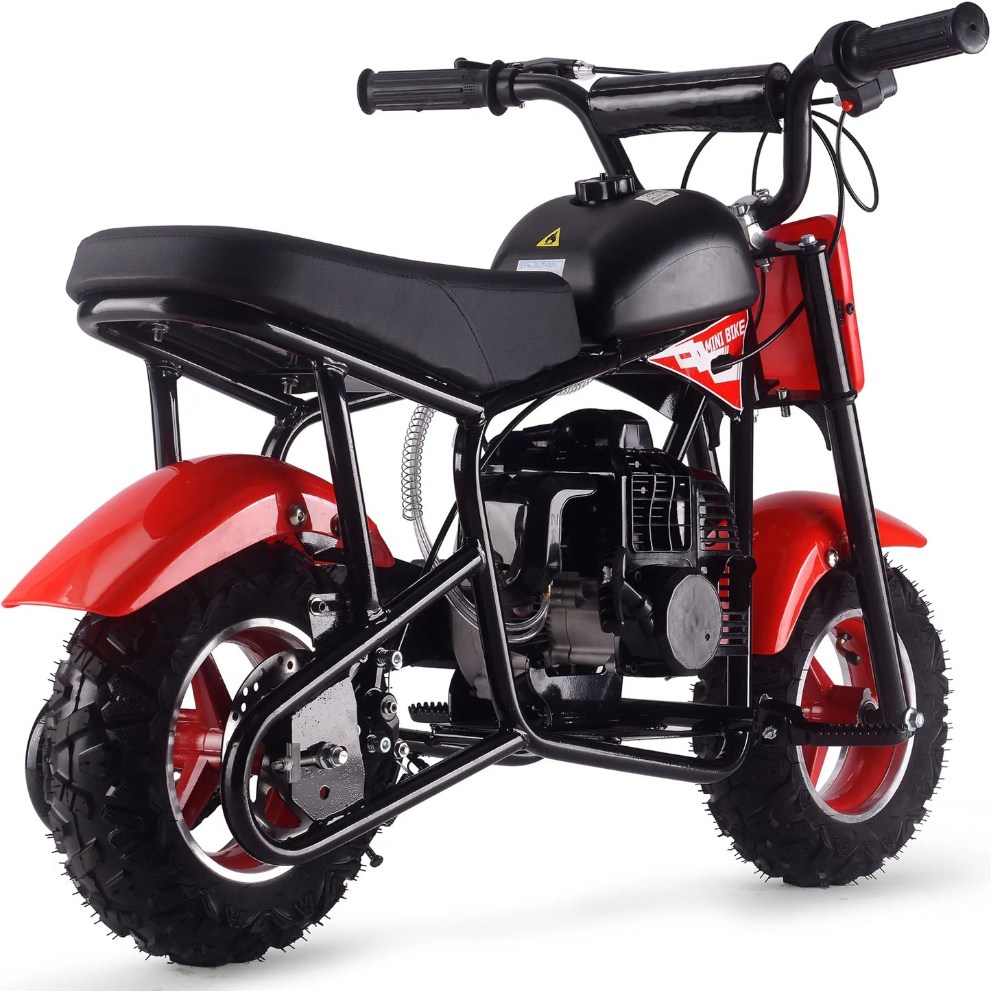 MotoTec Urchin 49cc 2-Stroke Kids Gas Mini Bike - Red | Powerful Fun for Young Riders