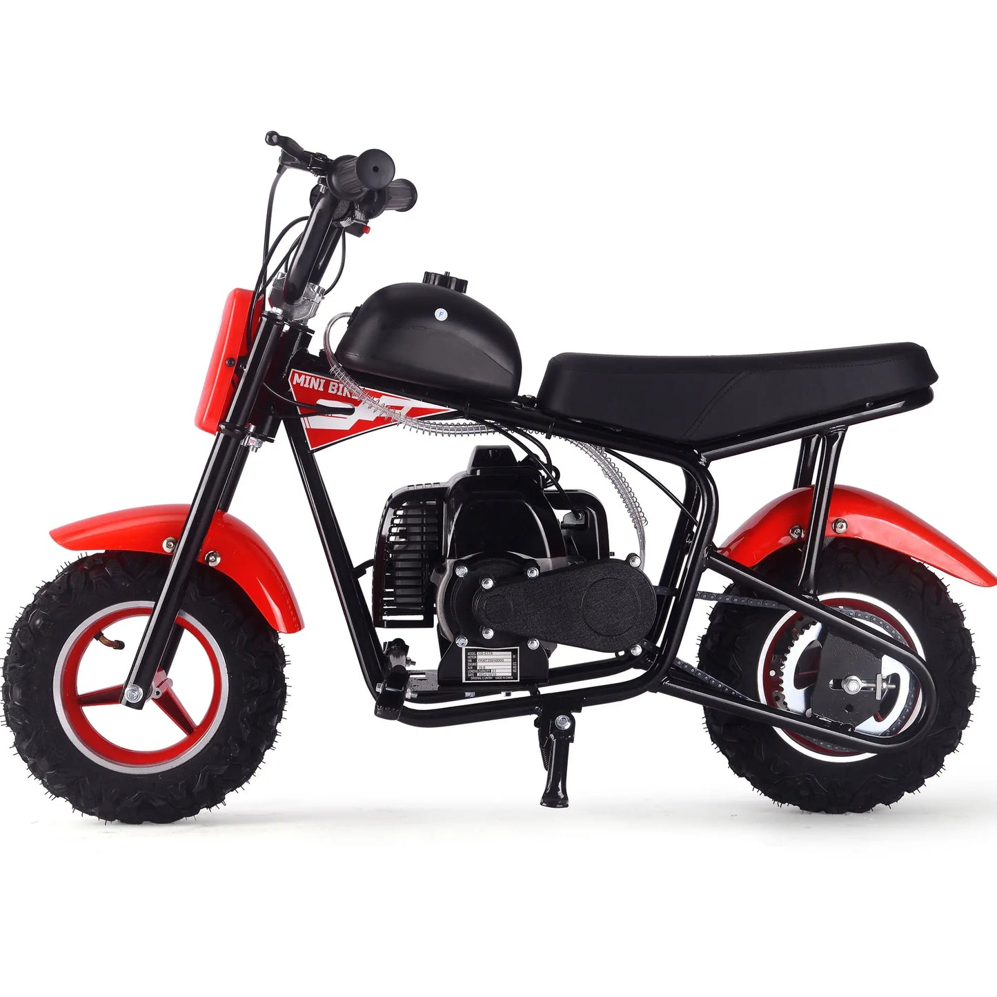 MotoTec Urchin 49cc 2-Stroke Kids Gas Mini Bike - Red | Powerful Fun for Young Riders