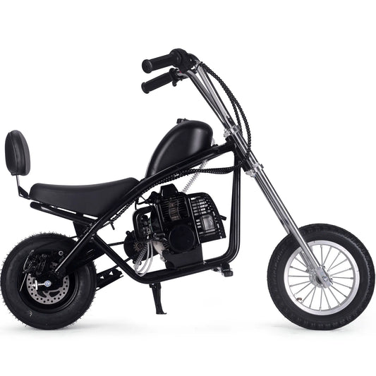 MotoTec 49cc Gas Mini Chopper V2 – Black | Powerful Bike
