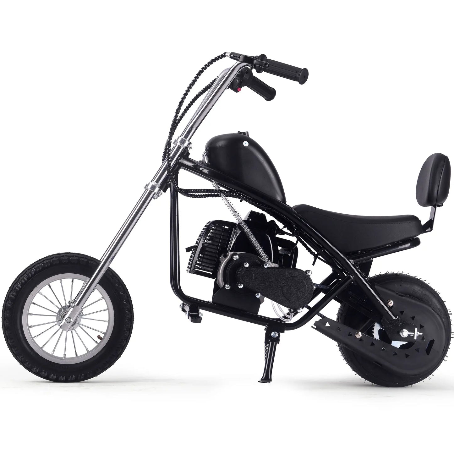 Color: Black - MotoTec 49cc Gas Mini Chopper V2