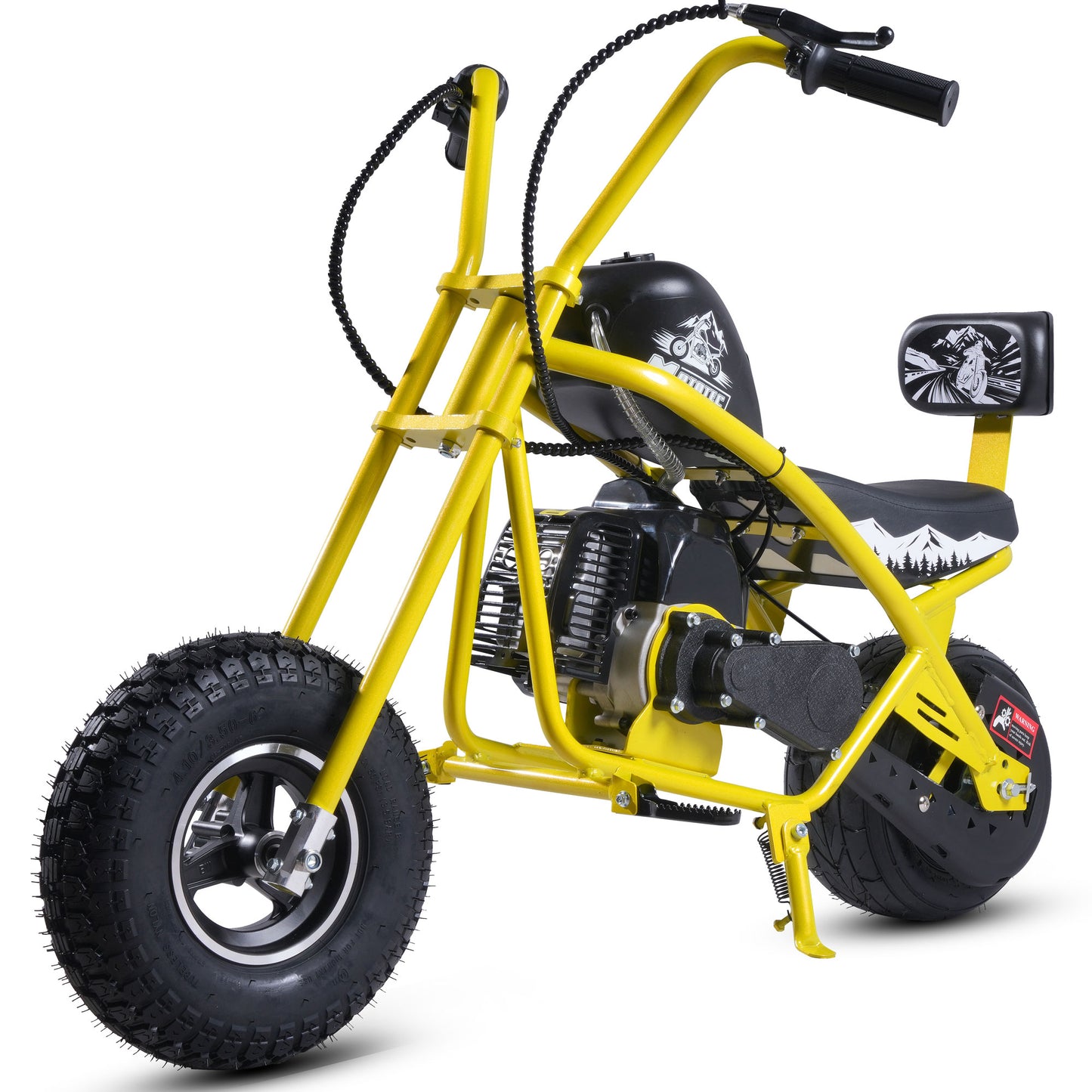 MotoTec 49cc Gas Mini Chopper V2 Yellow
