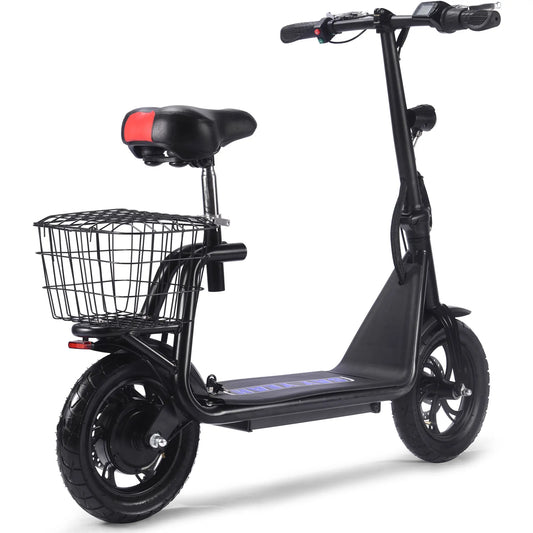 MotoTec Metro 36V 500W Lithium Electric Scooter – Black | Powerful Urban Commuter
