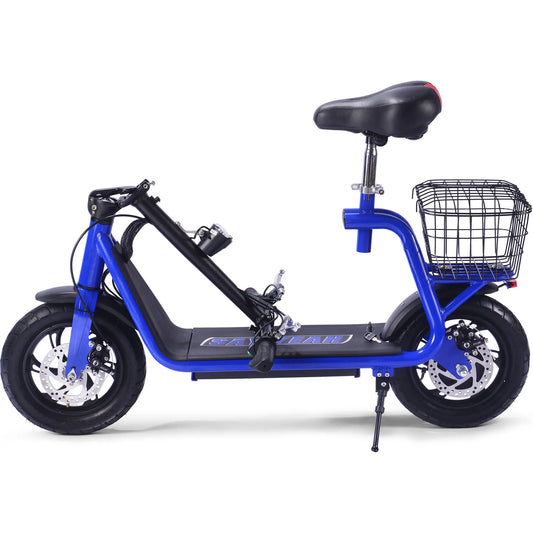 MotoTec Metro 36V 500W Lithium Electric Scooter – Blue | Powerful Urban Commuter