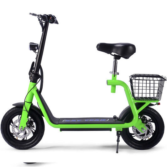 MotoTec Metro 36V 500W Lithium Electric Scooter – Green | Powerful Urban Commuter