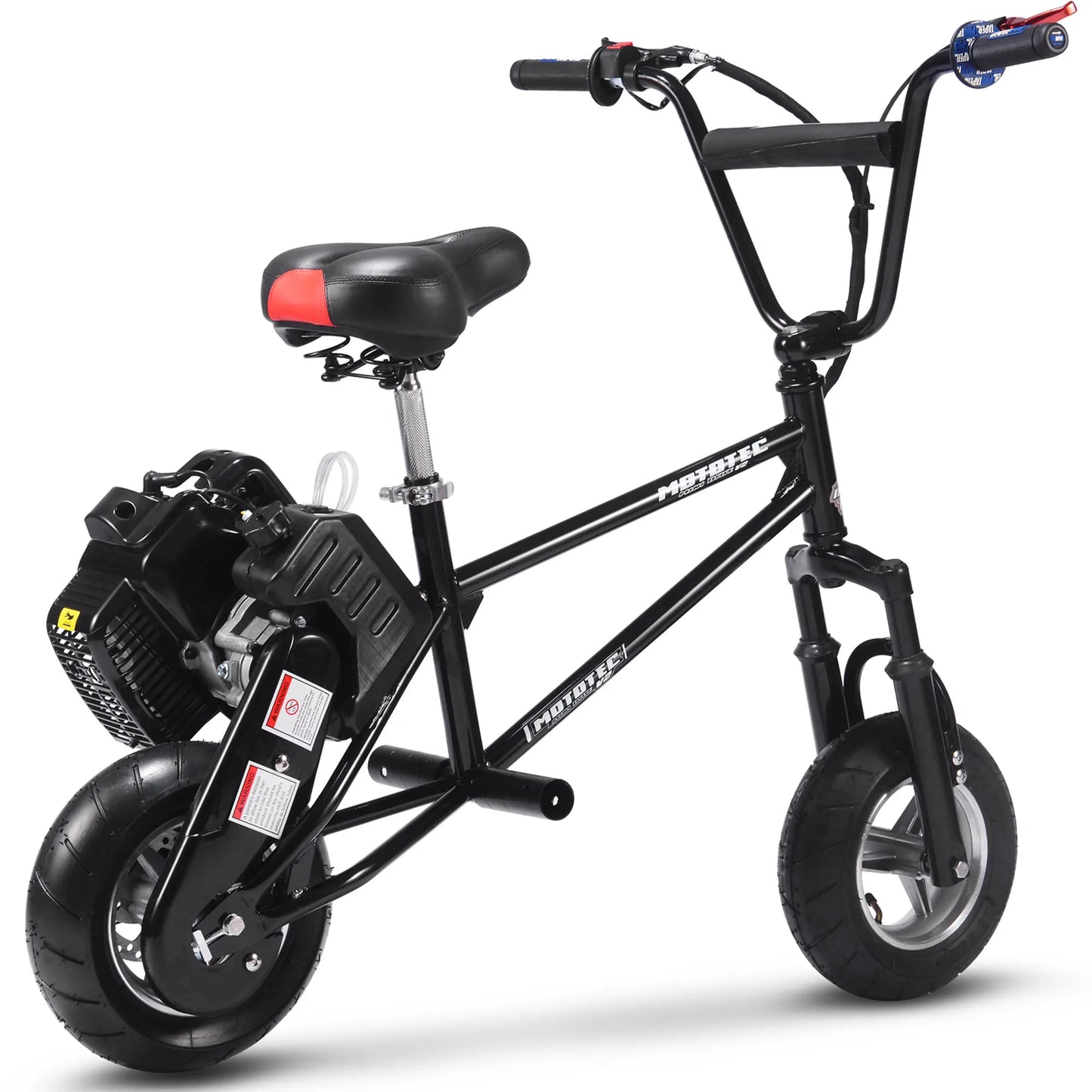 MotoTec 49cc Gas Mini Bike V2 - Black | High-Performance Ride for Kids & Teens