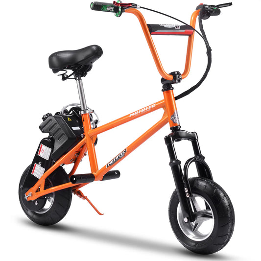 MotoTec 49cc Gas Mini Bike V2 - Orange | Powerful Ride for Kids & Teens