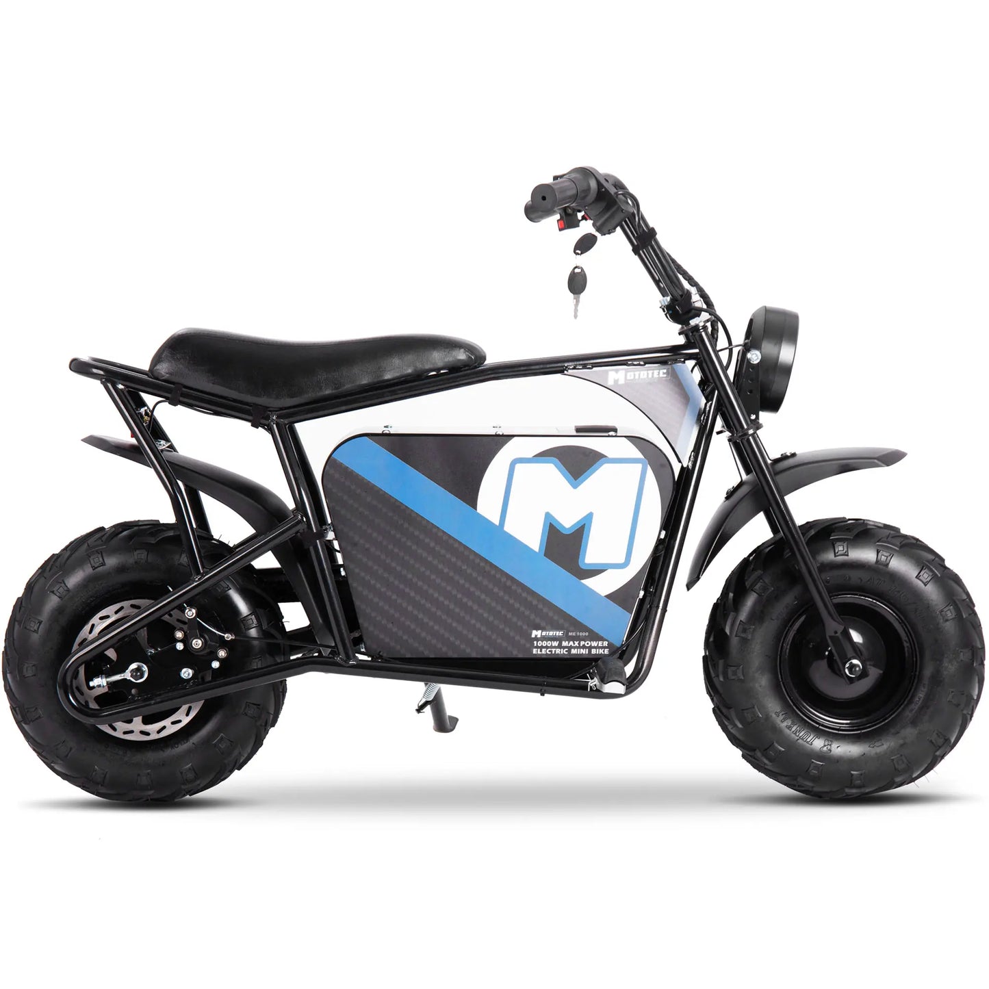 MotoTec 48V 1000W Electric Mini Bike – Black | High-Power Off-Road Ride
