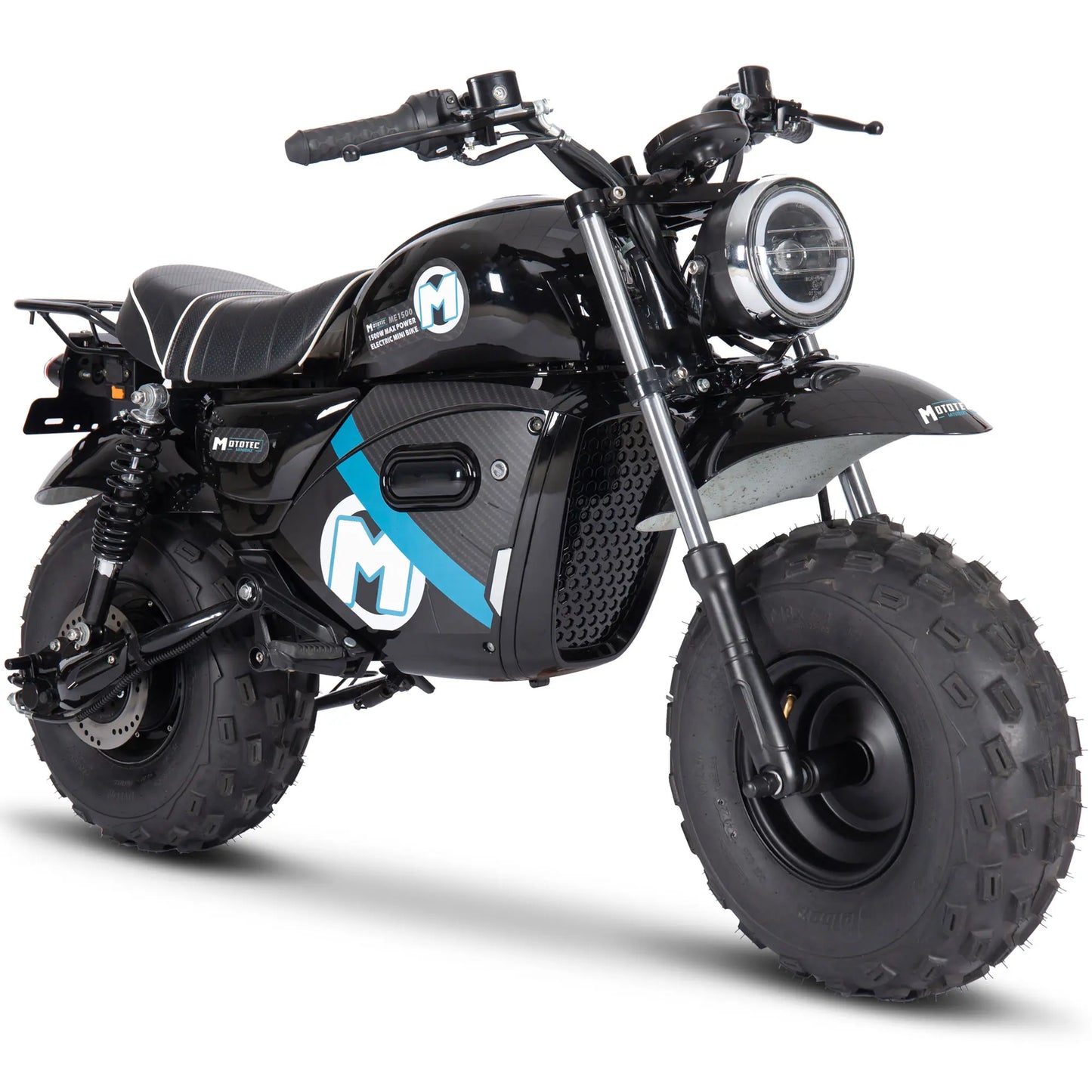 MotoTec 60V 1500W Lithium Electric Mini Bike – Black | High-Power Off-Road Ride