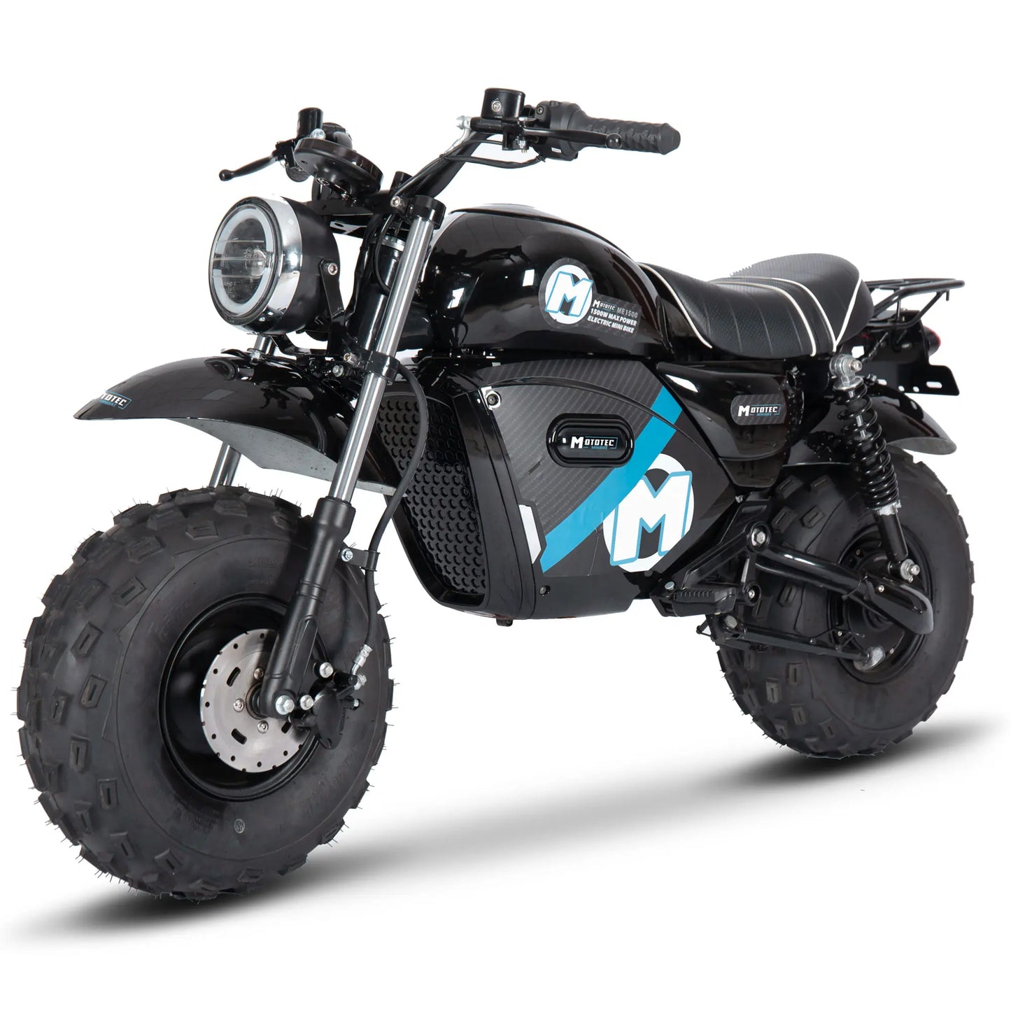 MotoTec 60V 1500W Lithium Electric Mini Bike – Black | High-Power Off-Road Ride