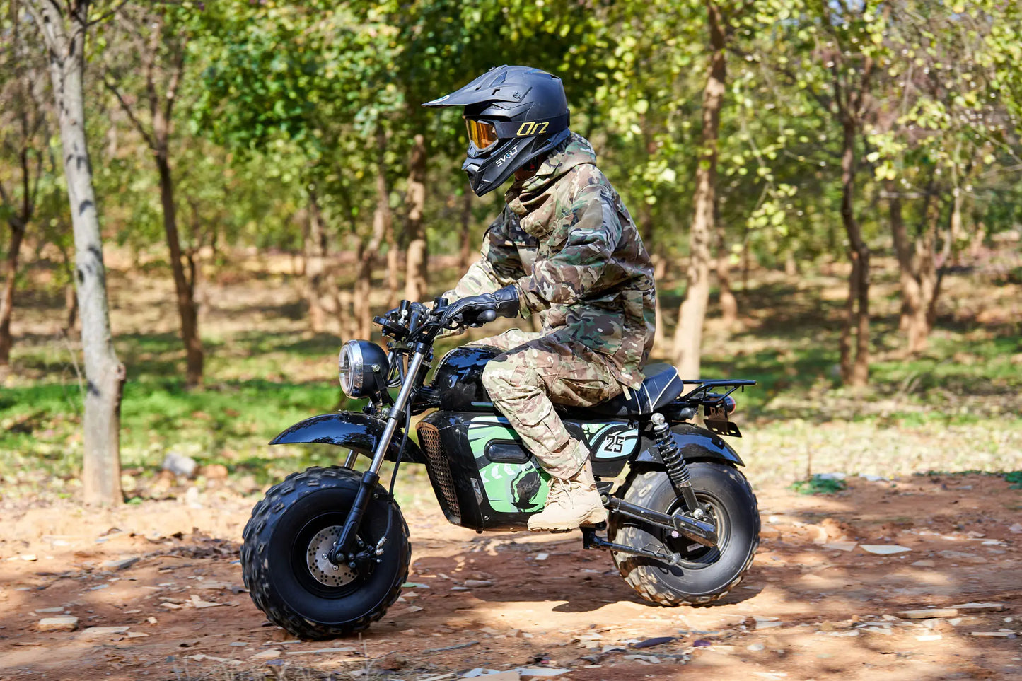 MotoTec 60V 1500W Lithium Electric Mini Bike – Black | High-Power Off-Road Ride