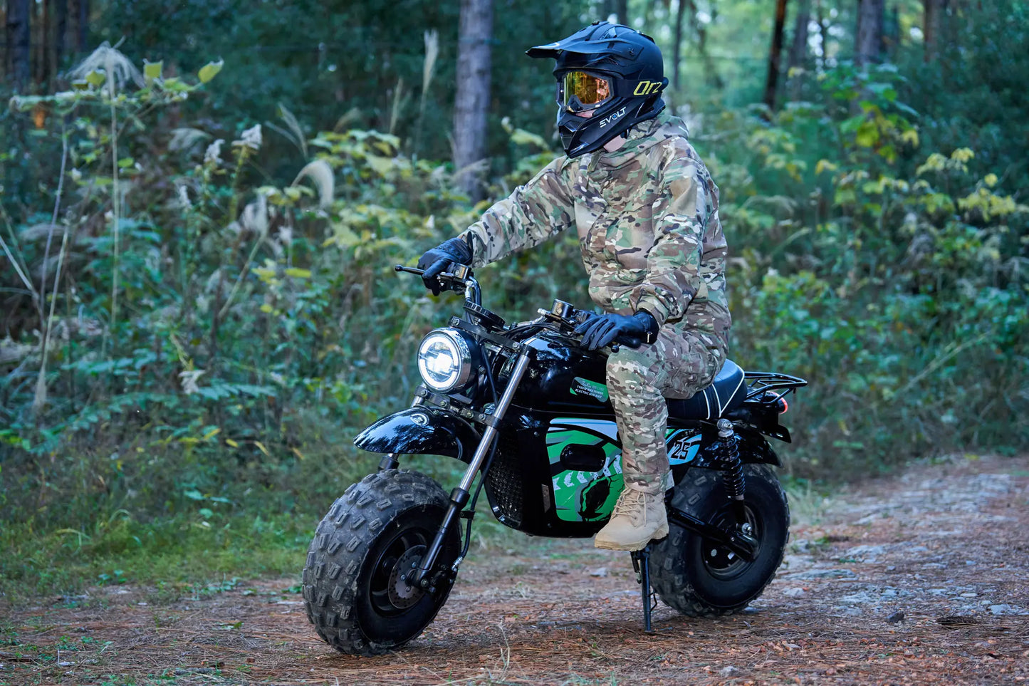 MotoTec 60V 1500W Lithium Electric Mini Bike – Black | High-Power Off-Road Ride