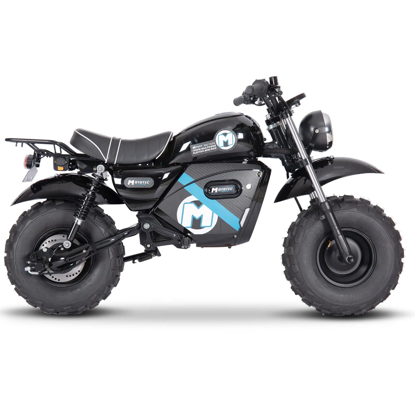 MotoTec 60V 1500W Lithium Electric Mini Bike – Black | High-Power Off-Road Ride