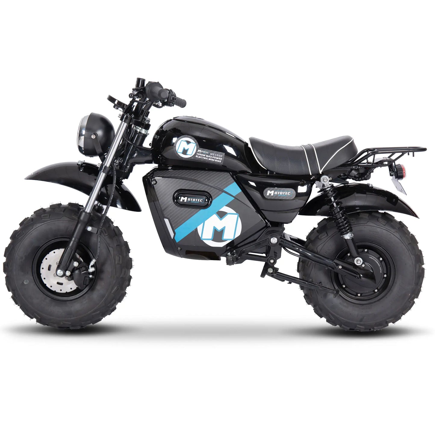 MotoTec 60V 1500W Lithium Electric Mini Bike – Black | High-Power Off-Road Ride