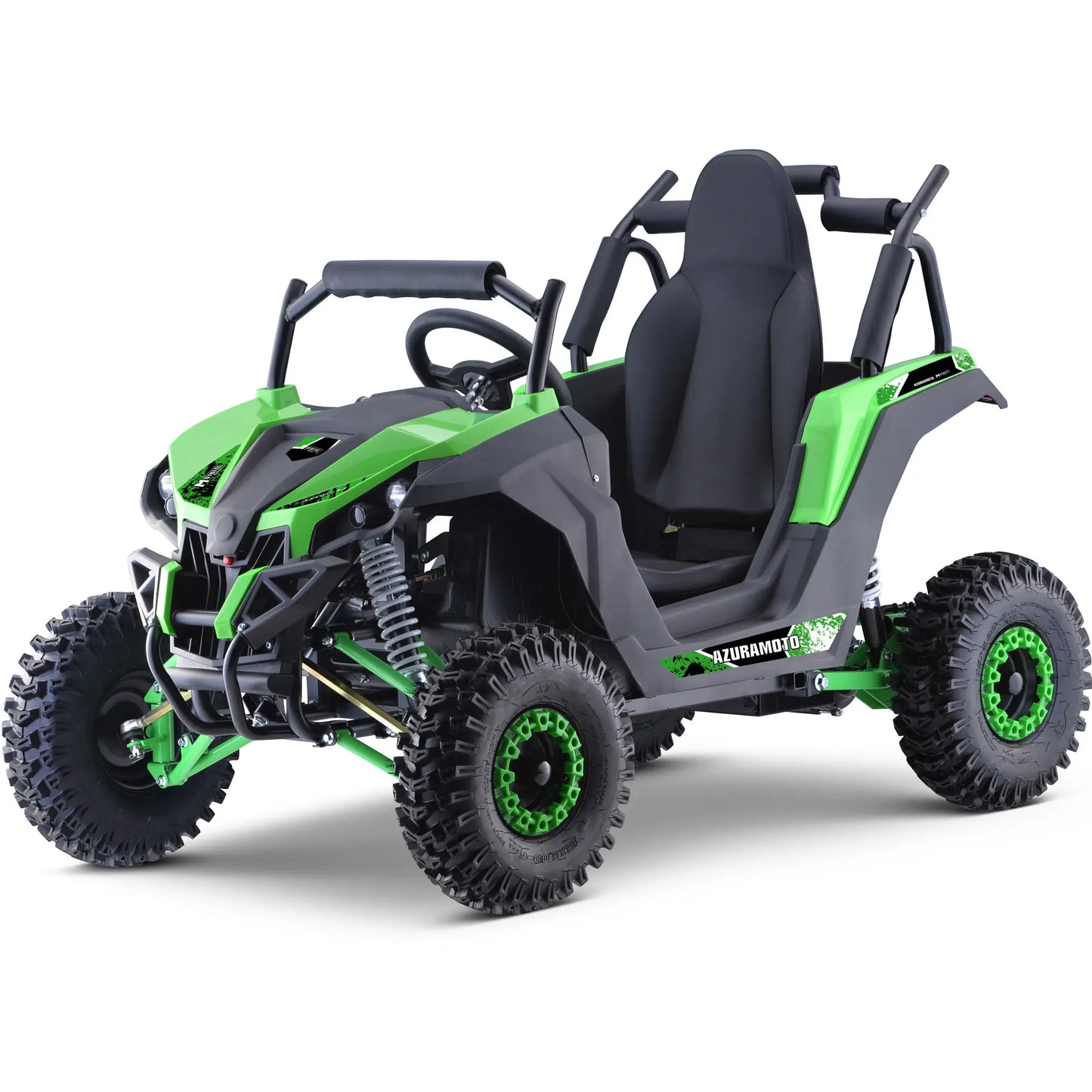 Color: Green - MotoTec Raider Kids UTV 48v 1200w Full Suspension