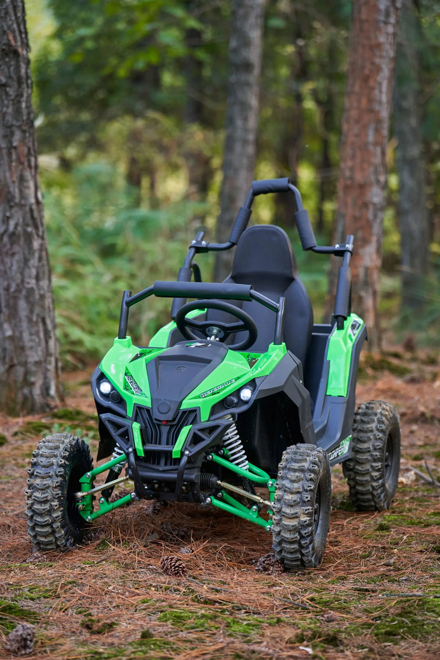 MotoTec Raider 48V 1200W Kids UTV with Full Suspension – Red Off-Road Utility Vehicle