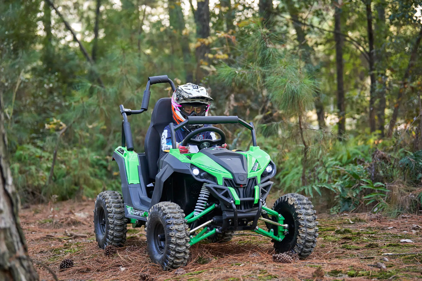 MotoTec Raider 48V 1200W Kids UTV with Full Suspension – Red Off-Road Utility Vehicle
