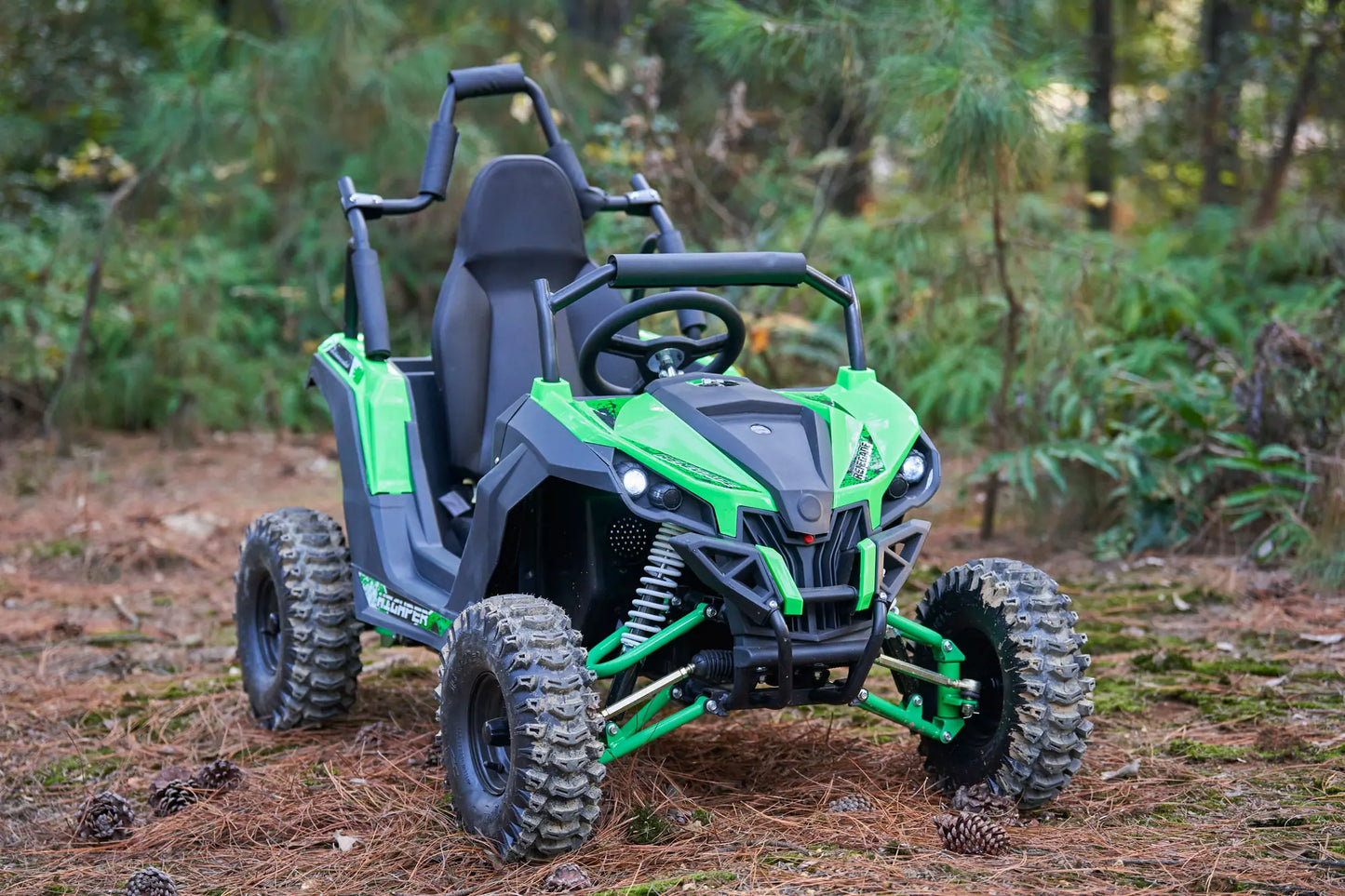 MotoTec Raider 48V 1200W Kids UTV with Full Suspension – Red Off-Road Utility Vehicle