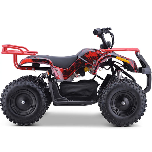 MotoTec 36V 500W Sonora Kids Electric ATV – Red Flame | Off-Road Fun & Power