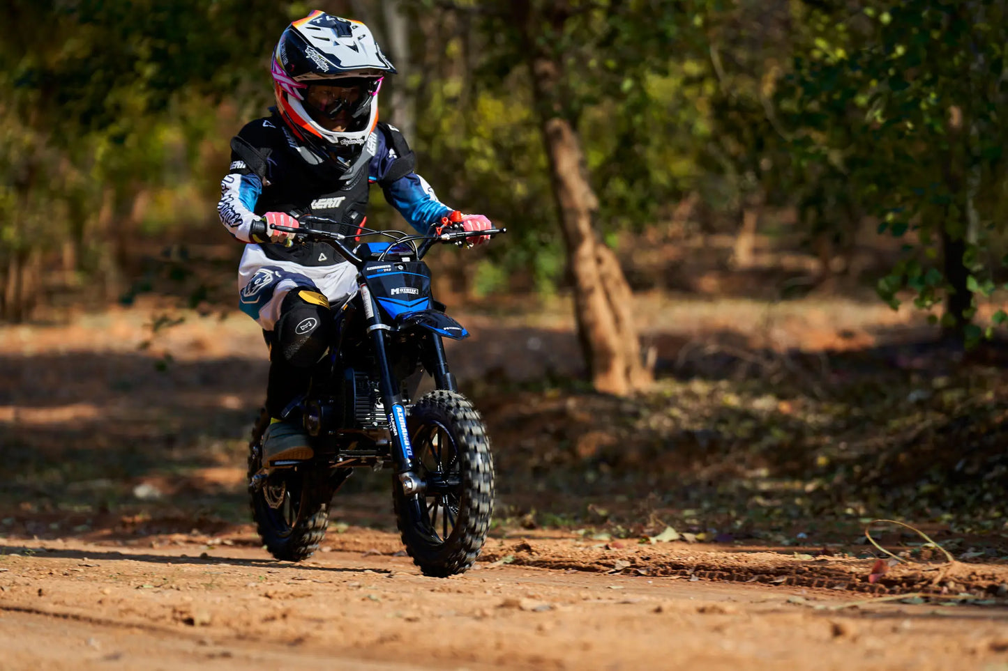 MotoTec Thunder 50cc 2-Stroke Kids Gas Dirt Bike – Red | Powerful Off-Road Mini Bike