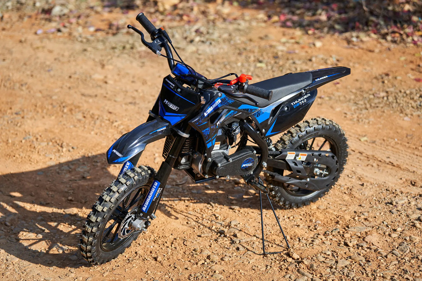 MotoTec Thunder 50cc 2-Stroke Kids Gas Dirt Bike – Red | Powerful Off-Road Mini Bike