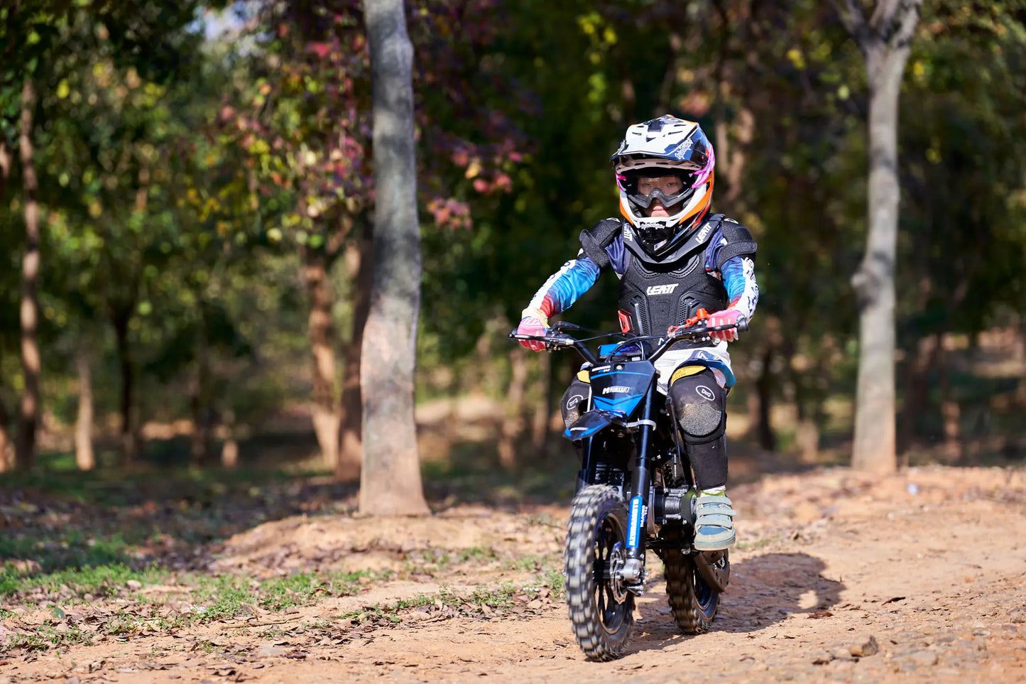MotoTec Thunder 50cc 2-Stroke Kids Gas Dirt Bike – Red | Powerful Off-Road Mini Bike