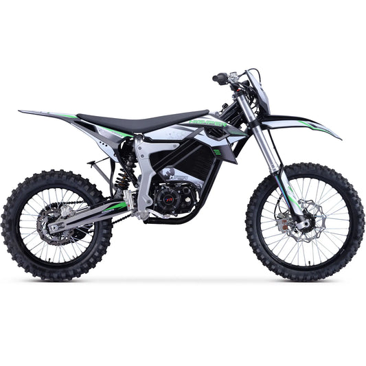 MotoTec Venom 72v 12000w Electric Dirt Bike White | Powerful Off-Road Powerhouse