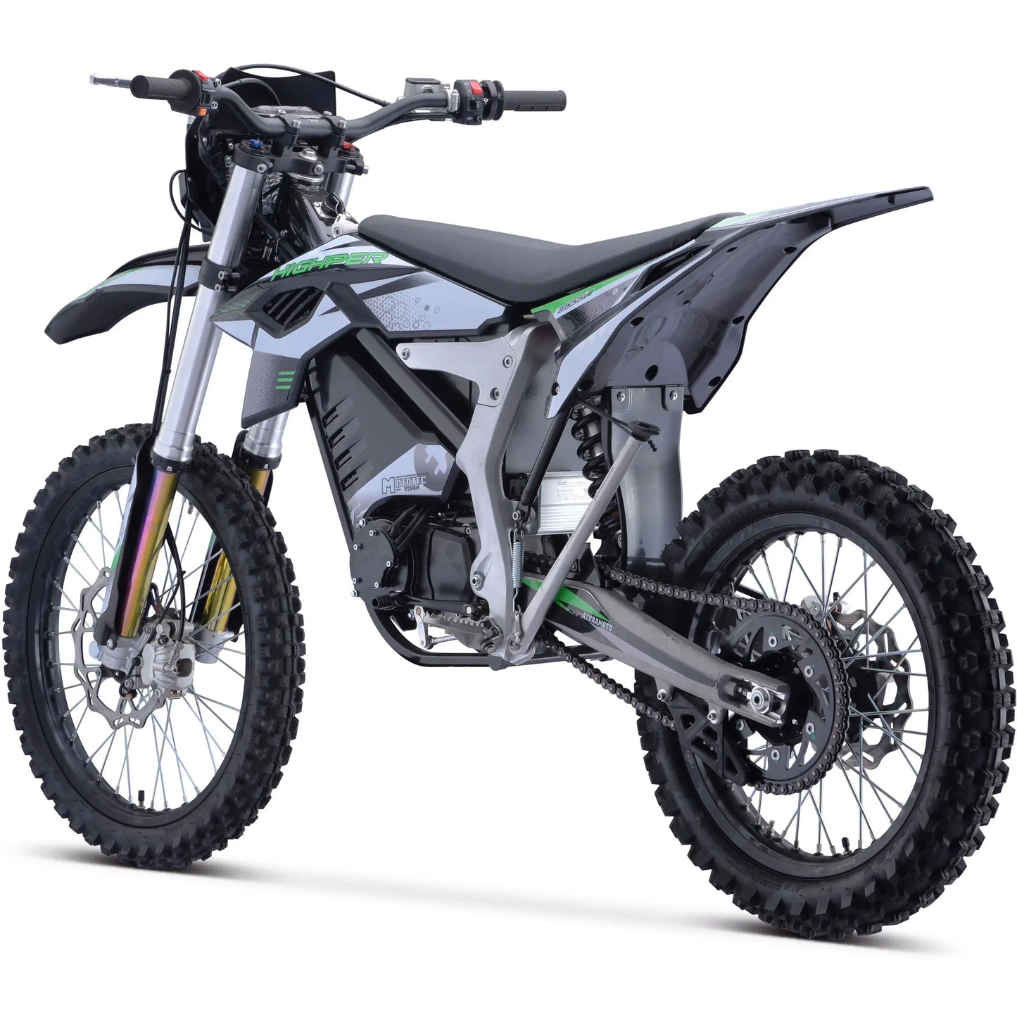MotoTec Venom 72v 12000w Electric Dirt Bike White | Powerful Off-Road Powerhouse