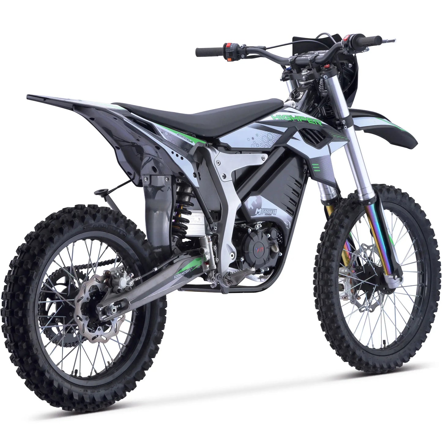 MotoTec Venom 72v 12000w Electric Dirt Bike White | Powerful Off-Road Powerhouse