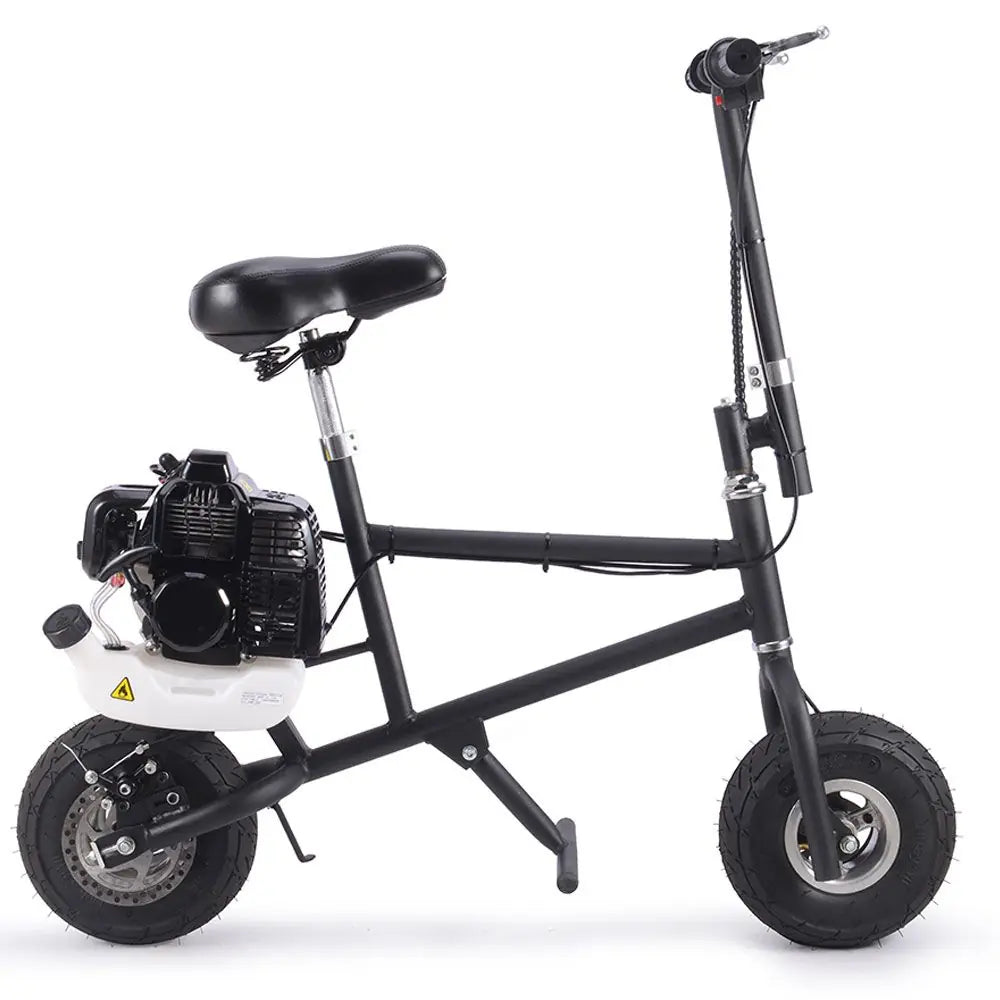 MotoTec 49cc Gas-Powered Mini Bike - Black | High-Performance Ride