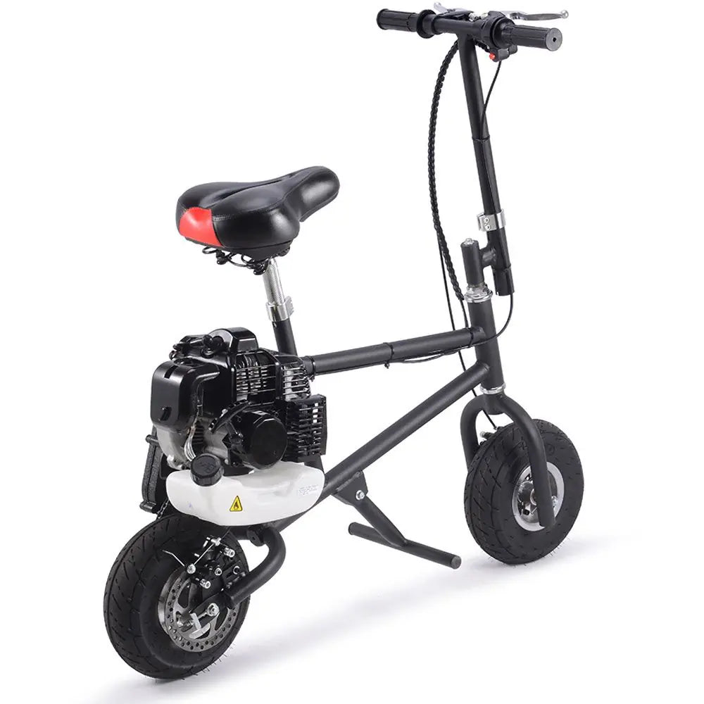 MotoTec 49cc Gas-Powered Mini Bike - Black | High-Performance Ride