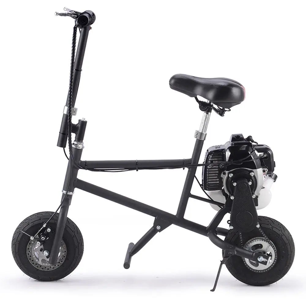 MotoTec 49cc Gas-Powered Mini Bike - Black | High-Performance Ride