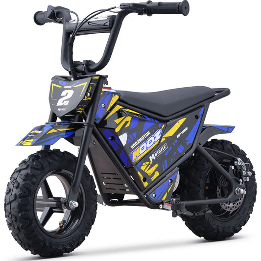 MotoTec 24V 250W Electric Mini Bike - Blue | Kids Ride-On Dirt Bike