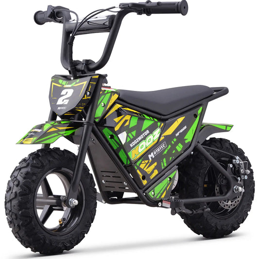 MotoTec 24V 250W Electric Mini Bike - Green | Kids Ride-On Dirt Bike