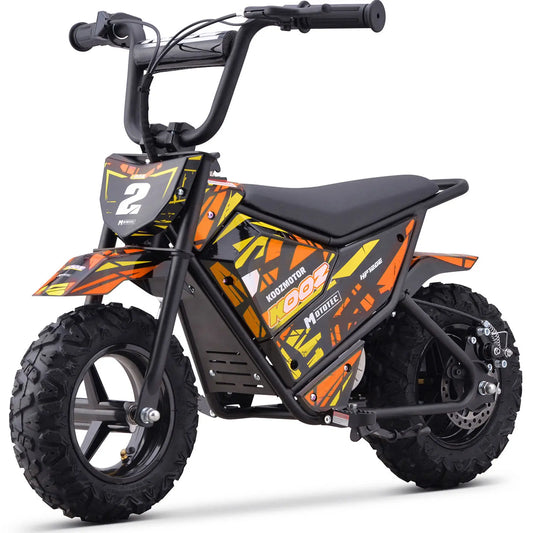 MotoTec 24V 250W Electric Mini Bike - Orange | Kids Ride-On Dirt Bike