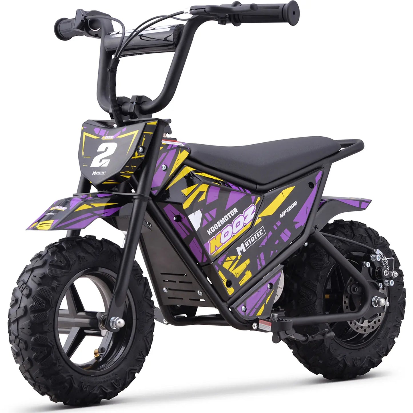 MotoTec 24V 250W Electric Mini Bike - Purple | Kids Ride-On Dirt Bike