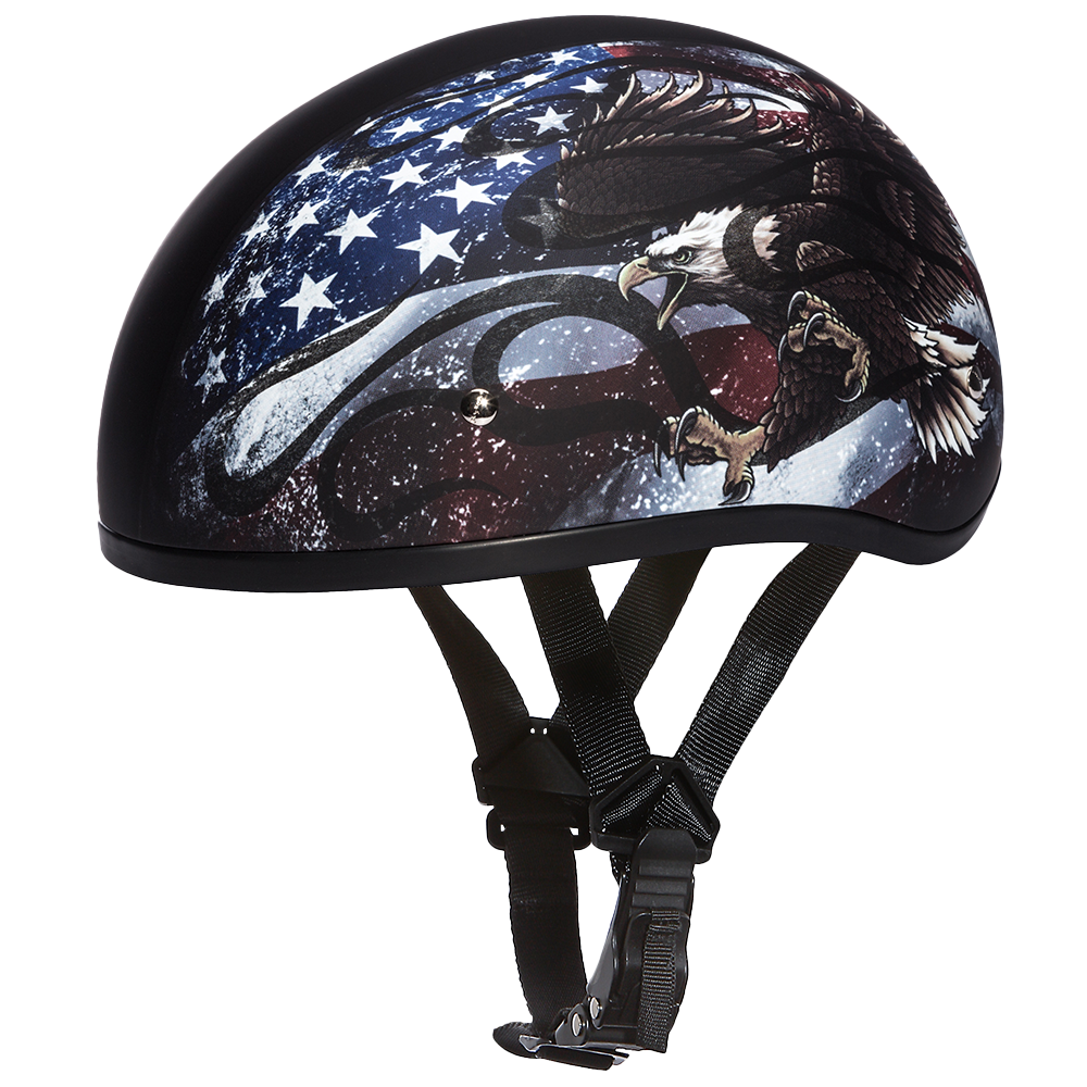full face novelty motorcycle helmets Daytona Skull Cap USA Half Helmet, L