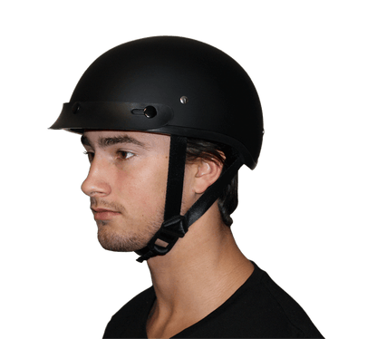 Color - Silver - DOT Approved Daytona Skull Cap Half Shell Motorcycle Helmet - Beanie Style for Motorcycles, Cruisers, Scooters, and Mopeds - Silver Metallic
