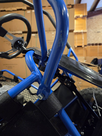 MotoTec Maverick Go Kart 36V 1000W - Blue - Open Box Fully Assembled