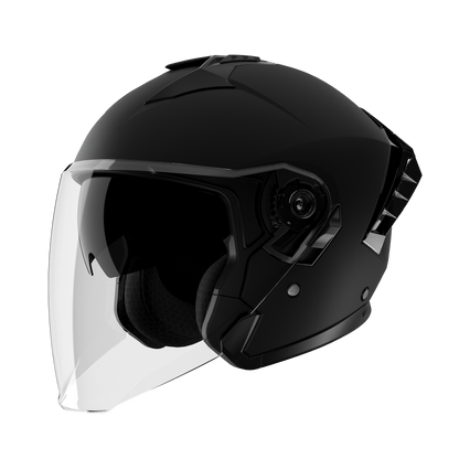 Color - Black - D.O.T. & ECE Daytona Sporty Jet- Dull Black