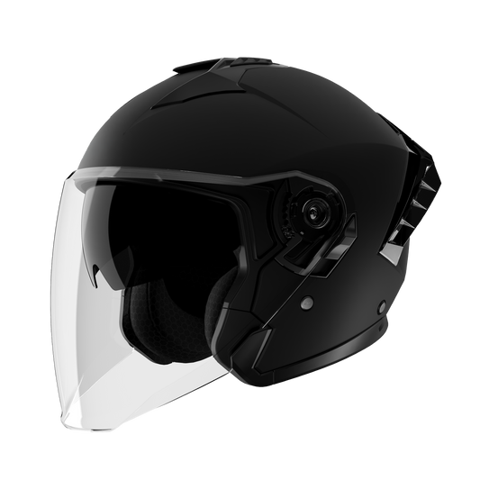 Color - Black - D.O.T. & ECE Daytona Sporty Jet- Dull Black