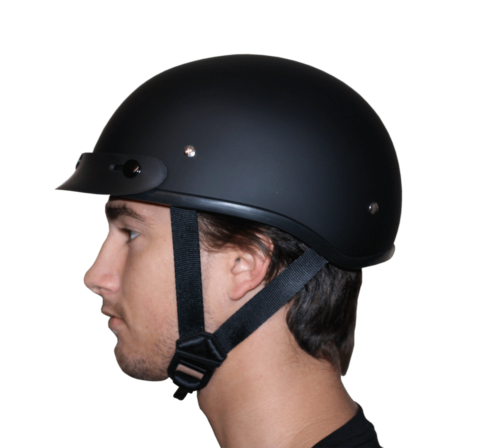 DOT Approved Daytona Motorcycle Half Face Helmet - Skull Cap Graphics for Men & Women, Scooters, ATVs, UTVs & Choppers - W/ Cross Bones