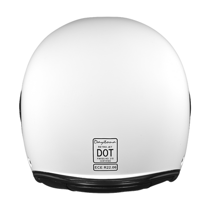 Color - Gloss - D.O.T. & ECE Daytona Retro Jet- Hi-Gloss White