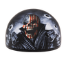 DOT Approved Daytona Motorcycle Half Face Helmet - Skull Cap Graphics for Men & Women, Scooters, ATVs, UTVs & Choppers - W/ Come Get 'Em