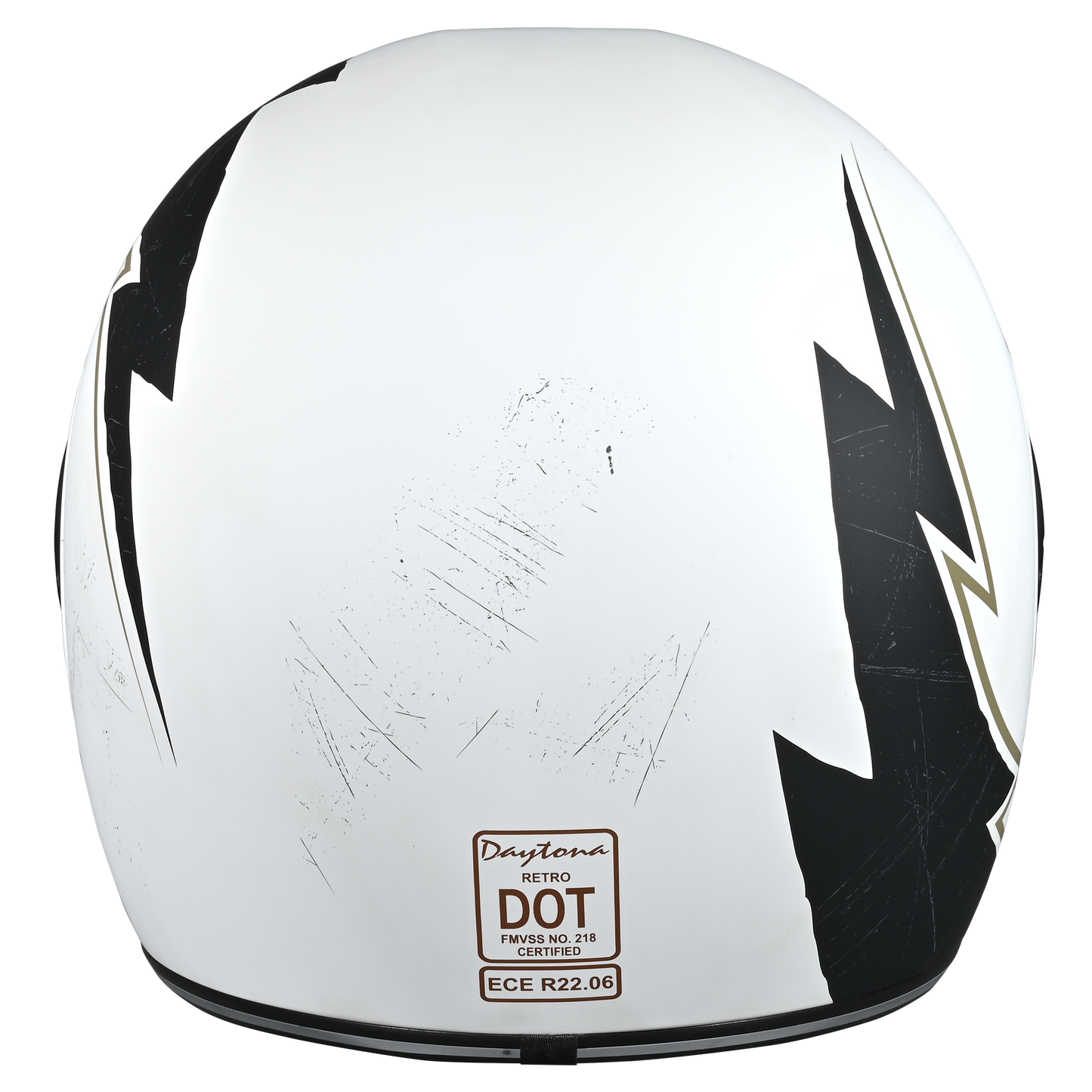 Color - Default - DOT Daytona Retro Full Face Motorcycle Helmet: Vintage Style for Men, Women, & Youth - W/ Blitz