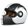 D.O.T. & ECE Daytona Retro Full Face Motorcycle Helmet: Vintage Style for Men, Women, & Youth - W/ Blitz