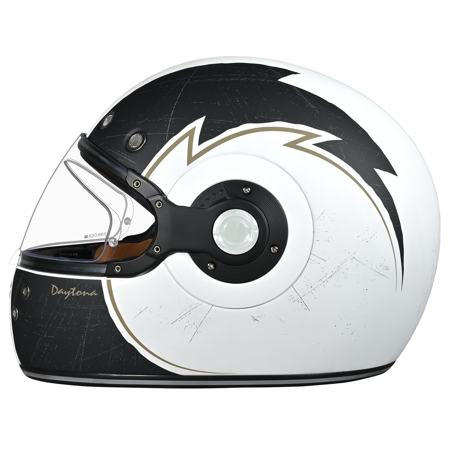 Color - Default - DOT Daytona Retro Full Face Motorcycle Helmet: Vintage Style for Men, Women, & Youth - W/ Blitz