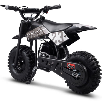 Color: Black - MotoTec Big Supermoto 50cc 2-Stroke Kids Dirt Bike